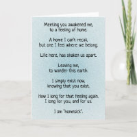 Soulmate Connection HOMESICK Poem
