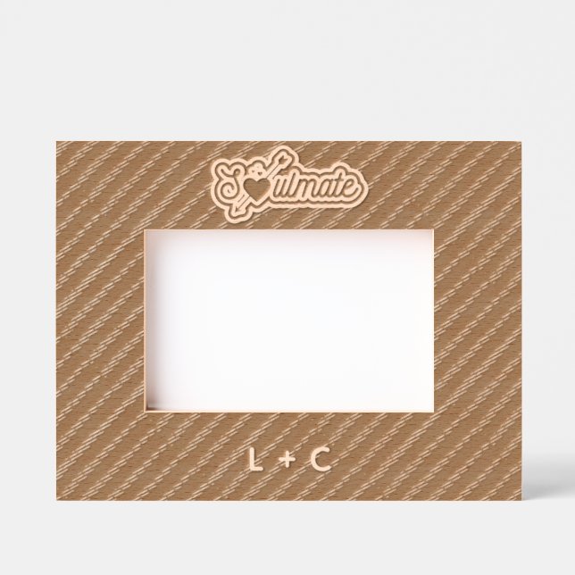 Soulmate Engraved Wood Laser Etched Picture Frame (Front)