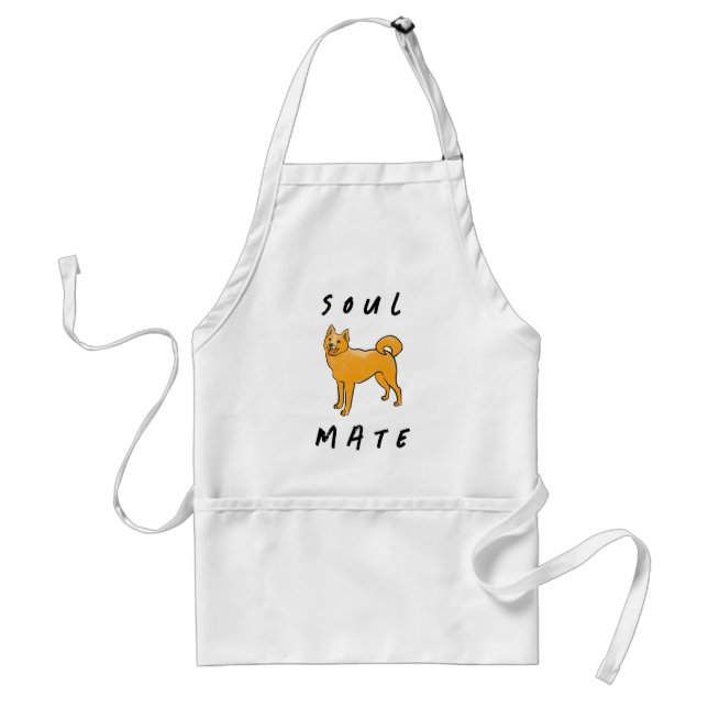 Soulmate orange brown finnish spitz  standard apron (Front)