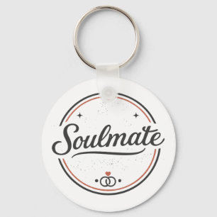 Soulmate Retro Love Minimal(Light) Couple Matching Key Ring