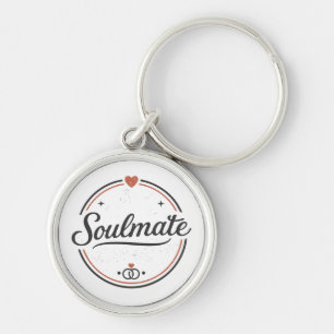 Soulmate Retro Love Minimal(Light) Couple Matching Key Ring