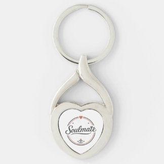 Soulmate Retro Love Minimal(Light) Couple Matching Key Ring