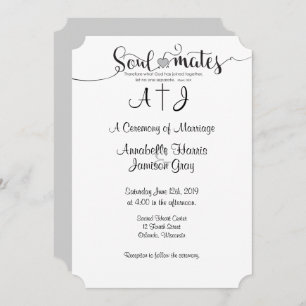 Soulmates Christian Message Wedding Invitation