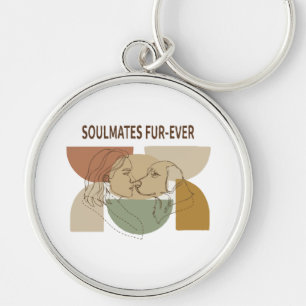 Soulmates Fur-Ever Dog Mum Line Art Key Ring