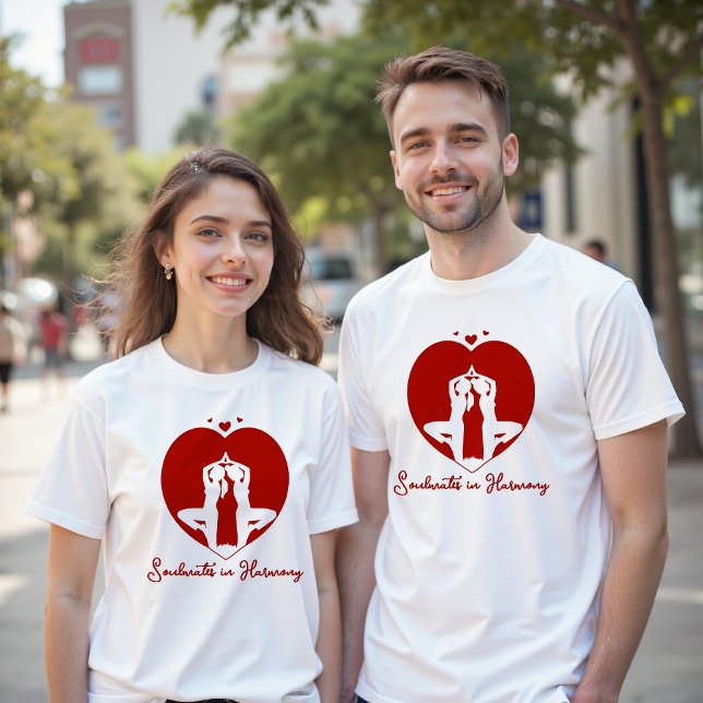  Soulmates in Harmony Couples Matching  T-Shirt (Creator Uploaded)