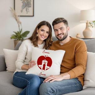 Soulmates in Harmony Personalized Throw Pillow