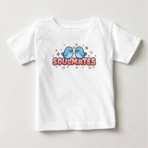 Soulmates: Kawaii Bluebirds Pastel Love Baby T-Shirt