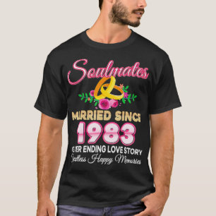 Soulmates Married Since 1983 38th Wedding Annivers T-Shirt