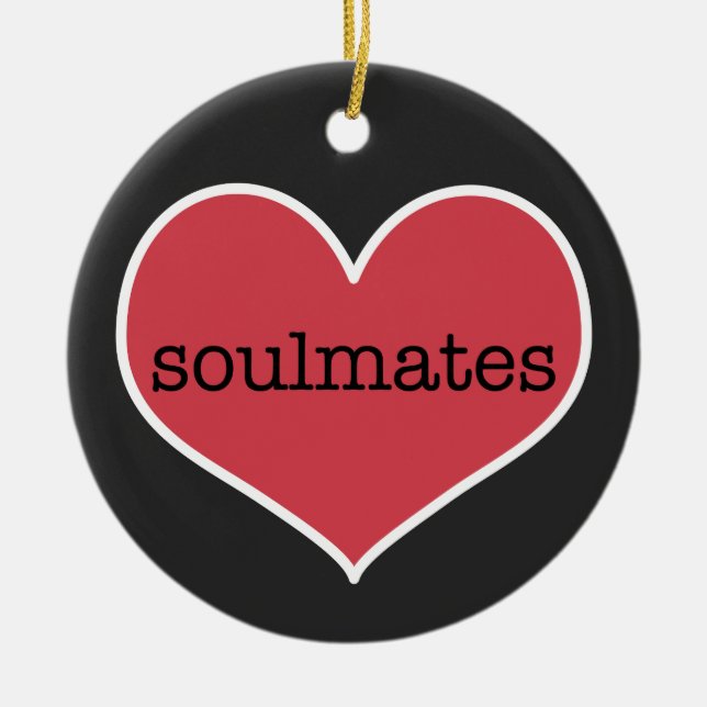 Soulmates | Personalised Valentine's Day Ornament (Front)