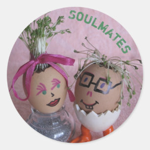 Soulmates- Romantic Easter Eggmen Couple Stickers