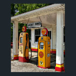 Soulsby's Gas Station Poster<br><div class="desc">Digital image of Soulsby's gas station in Mount Olive,  Illinois on Route 66. Has a posterised treatment. The posterisation is my design choice,  however,  if you would like the photograph without the treatment or in black and white,  please contact me.</div>