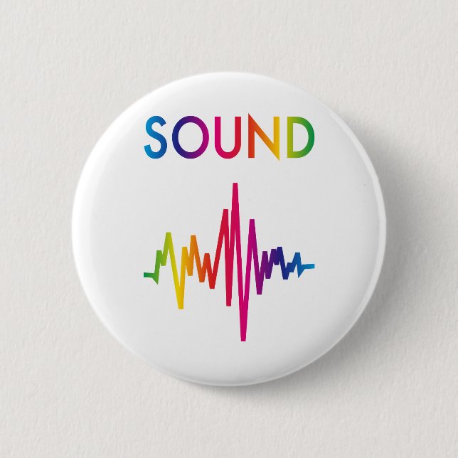 SOUND 6 CM ROUND BADGE (Front)