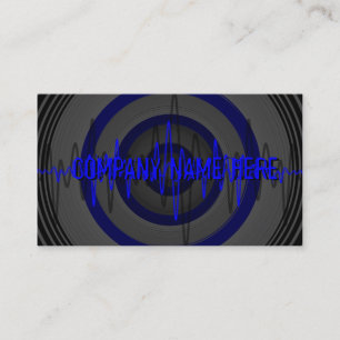 Sound Blue Dark 'Company Name' business card