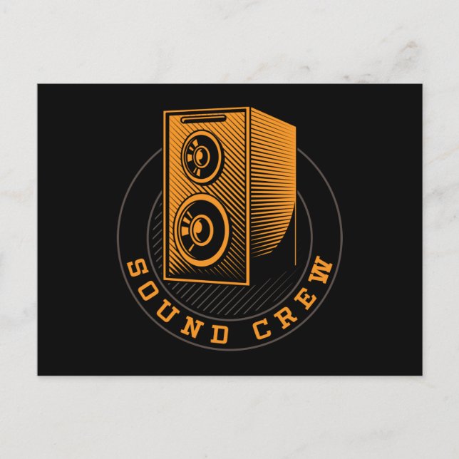 SOUND CREW SPEAKER Audio Specialist Audio Postcard (Front)
