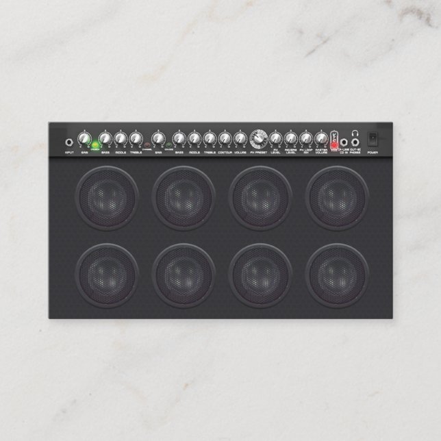 Sound Engineer Amplifier Speakers Business Card (Front)