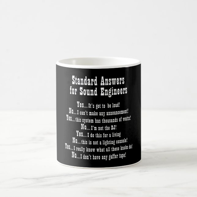 SOUND ENGINEER ANSWERS Sound Guy Audio Engineering Coffee Mug (Center)