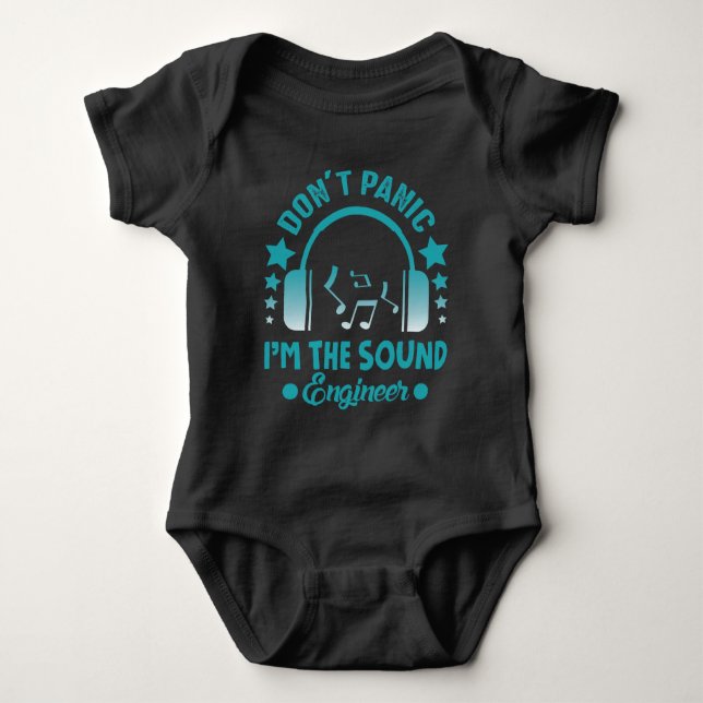Sound Engineer Audio Dj Music Party Baby Bodysuit (Front)