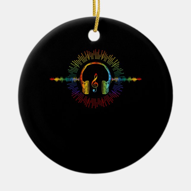 Sound Engineer Audio Wave Audio Engineer Music Ceramic Ornament (Front)