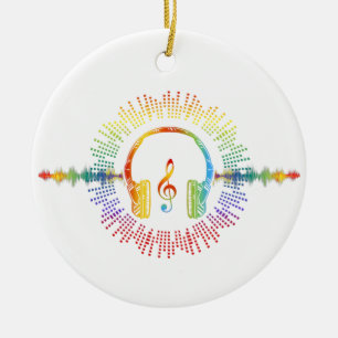 Sound Engineer Audio Wave Audio Engineer Music Ceramic Ornament