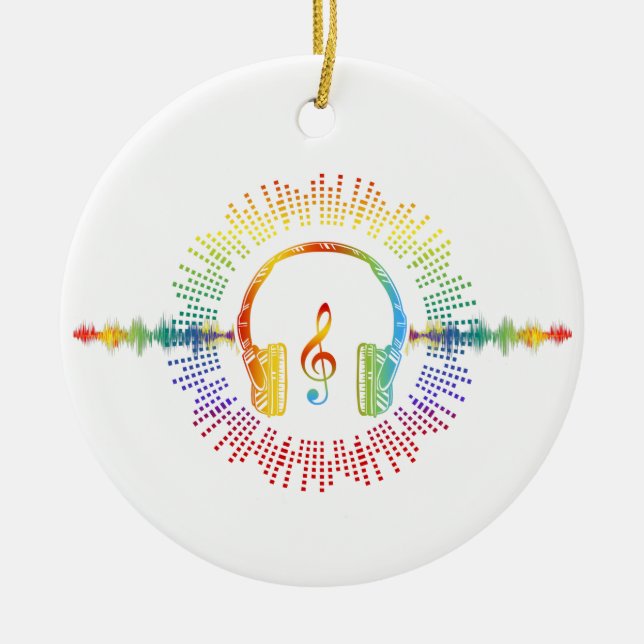 Sound Engineer Audio Wave Audio Engineer Music Ceramic Ornament (Front)