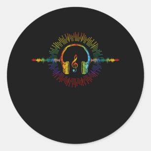 Sound Engineer Audio Wave Audio Engineer Music Lov Classic Round Sticker