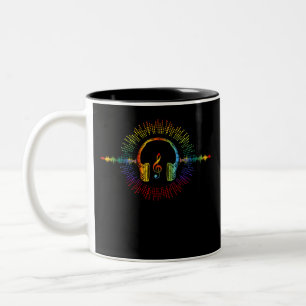 Sound Engineer Audio Wave Audio Engineer Music Two-Tone Coffee Mug