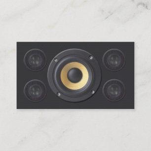 Sound Engineer Business Card Loud Speakers