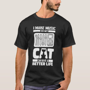 Sound Engineer Cat Producer - Studio Audio Enginee T-Shirt