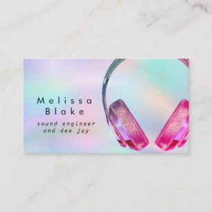 sound engineer dee jay business card
