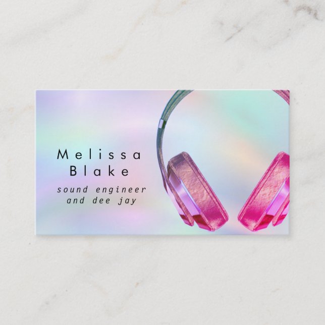 sound engineer dee jay business card (Front)