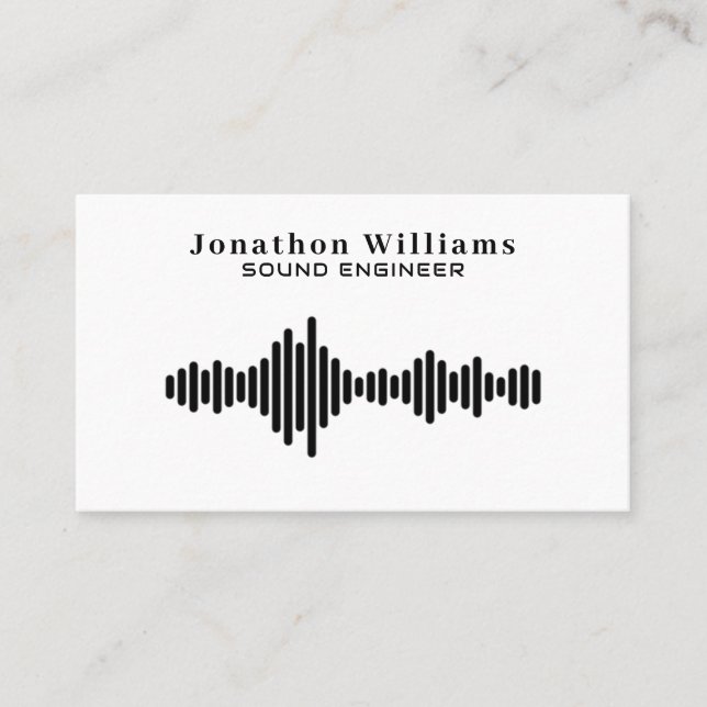 Sound Engineer Dee Jay Business Card (Front)