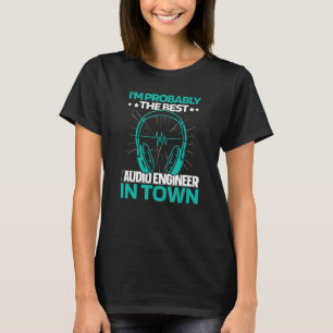 Sound Engineer Headphones Producer Studio Audio E T-Shirt
