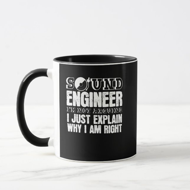 Sound Engineer Joke Audio Engineering Technician Mug (Left)