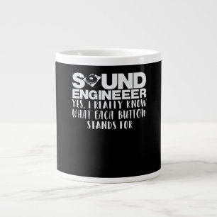 Sound Engineer Mixer Joke Turntable Audiophile Large Coffee Mug