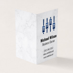 Sound Engineer   Mixer   Marble Background Business Card