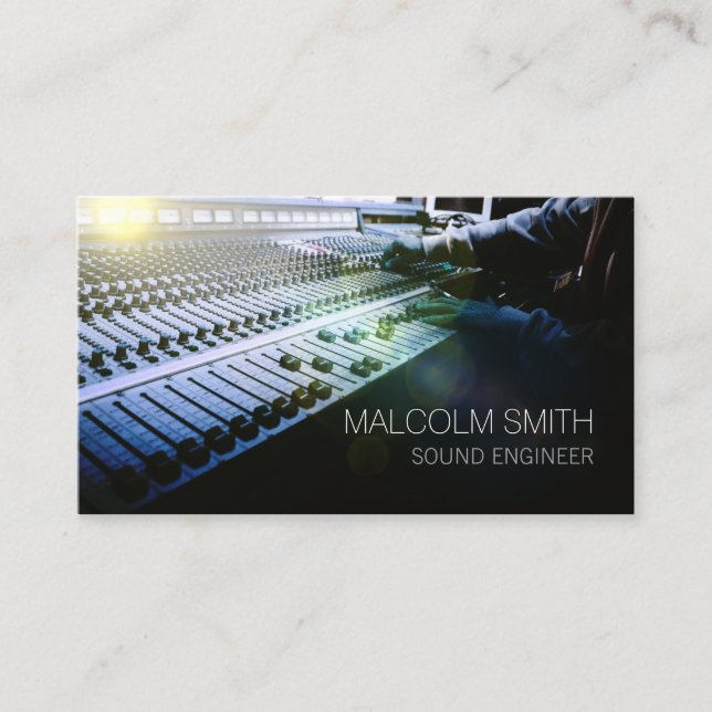 Sound Engineer Sound MiIxing Console Business Card (Front)