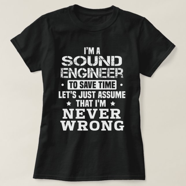 Sound Engineer T-Shirt (Design Front)