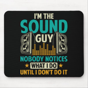 Sound Engineer Tech Husband Dad Funny Dj Disc Jock Mouse Pad