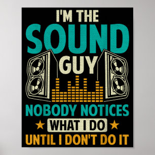 Sound Engineer Tech Husband Dad Funny Dj Disc Jock Poster