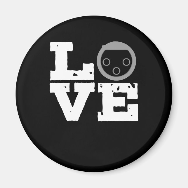 Sound Engineer XLR Connector Love Audio Mixer Magnet (Front)