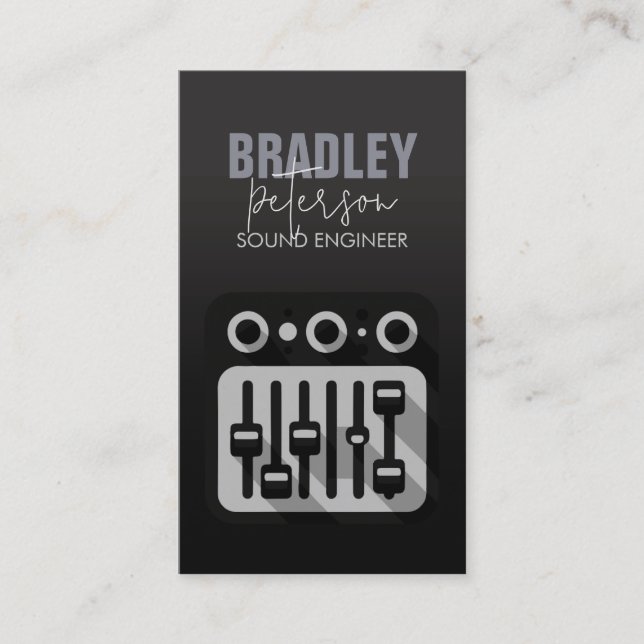 Sound Engineering Audio Engineer Business Card (Front)