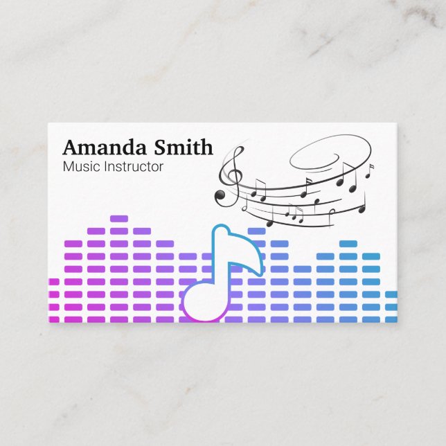 Sound Equalizer | Music Instructor Business Card (Front)