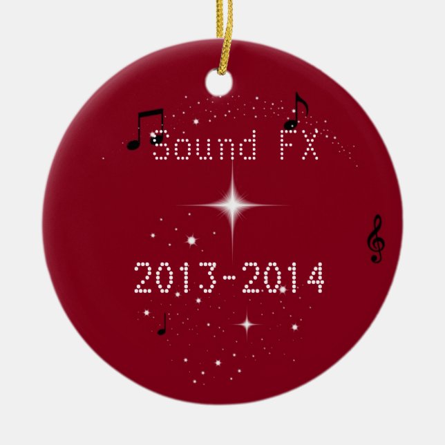 Sound FX  show choir Ceramic Tree Decoration (Front)