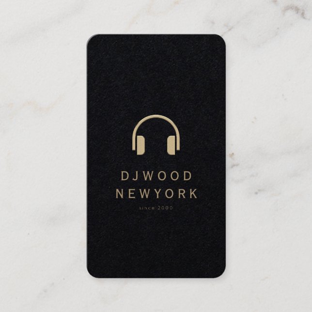 Sound Gold Faux Business Card (Front)