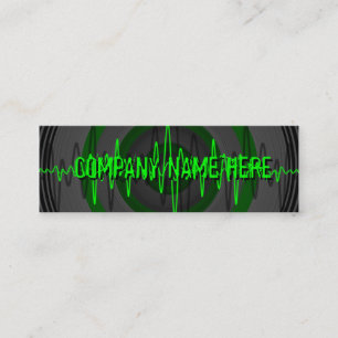 Sound Green Dark business card template skinny