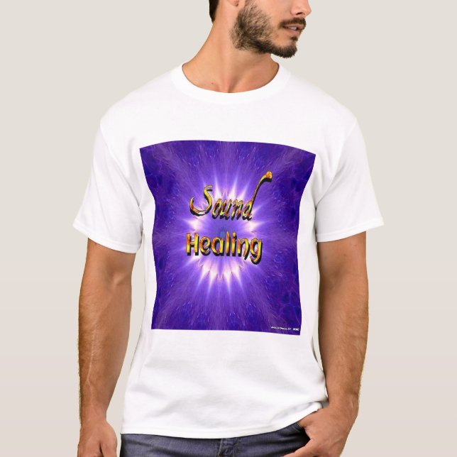 Sound Healing Colourful Sacred Geometry Mandala T-Shirt (Front)