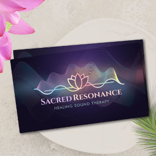 Sound Healing Lotus Wave Vibrational Therapy Business Card