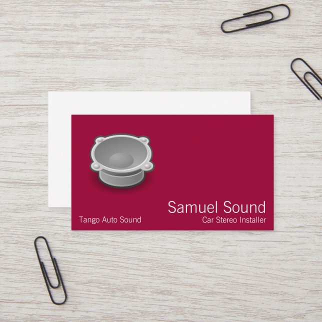 Sound Icon Business Card (Front/Back In Situ)