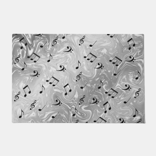 sound, metal, music, musical, sign, note, shape, doormat (Front)