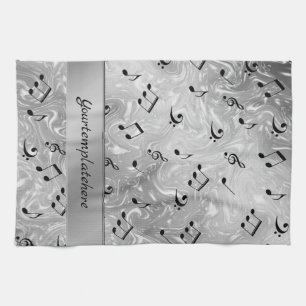sound, metal, music, musical, sign, note, shape,  tea towel